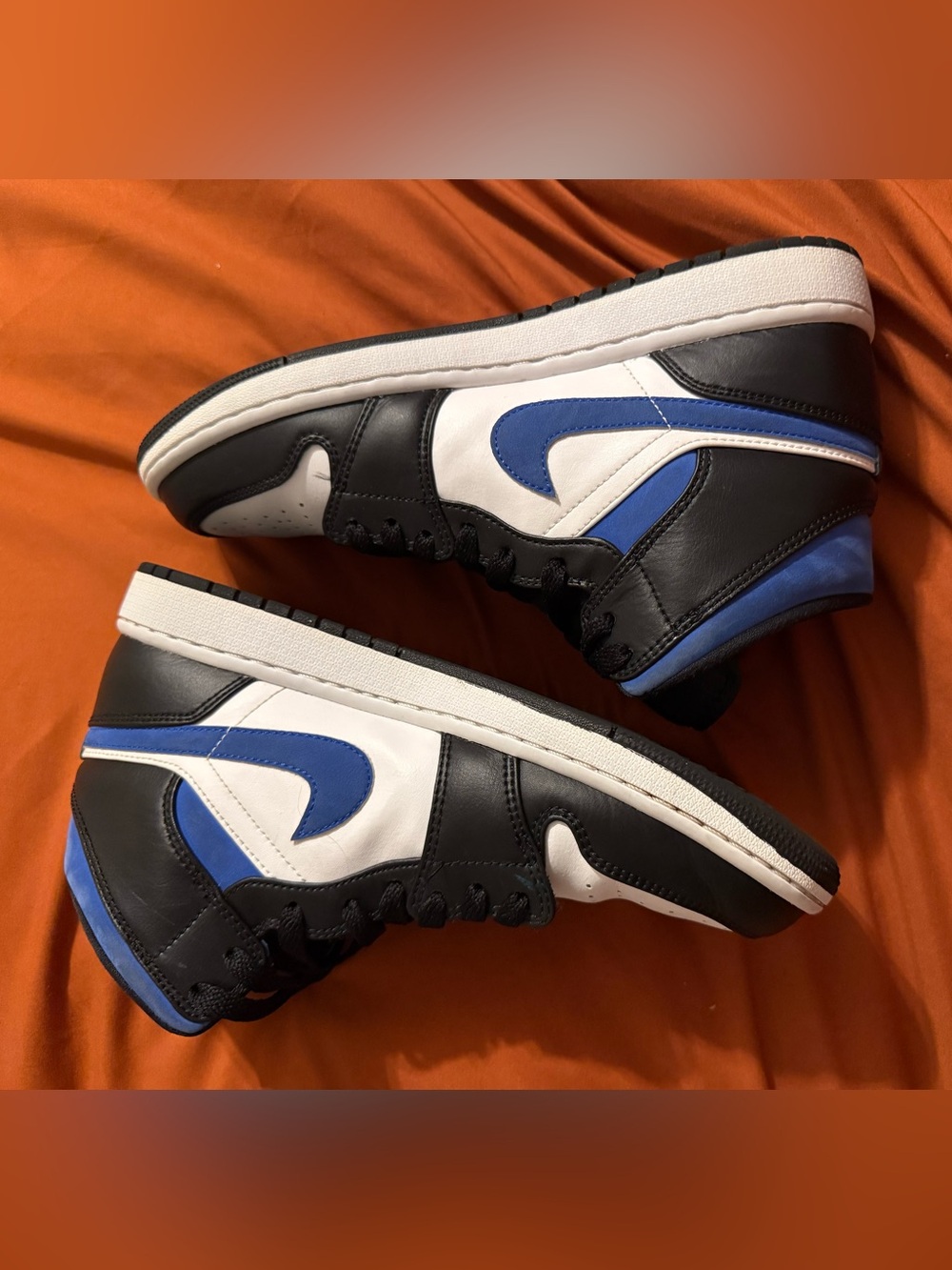 Jordan Men’s High-Top Sneakers - Black/White/Royal Blue